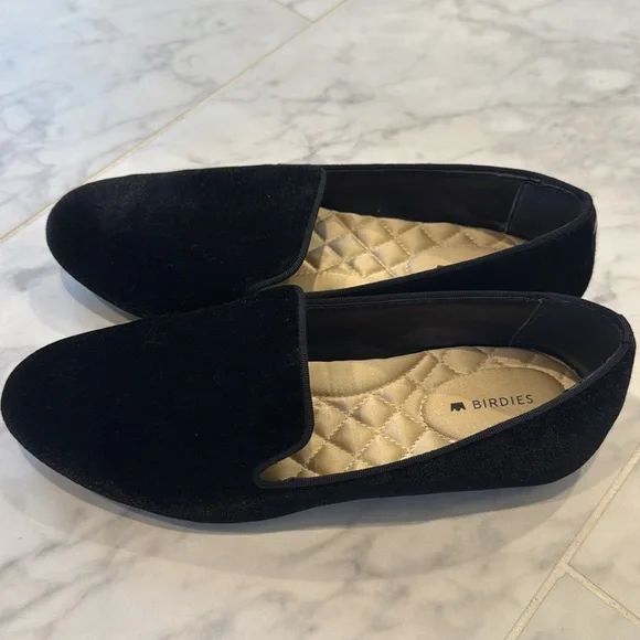 Birdies black velvet loafers - Picture 3 of 4